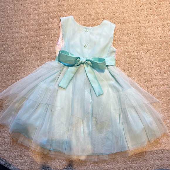 Communion Party or Easter Spring Size 2T Sleeveless Tool Mesh Dress - Picture 8 of 9